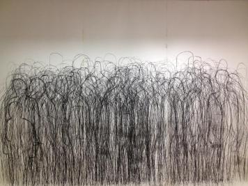 Crowded Room Edenderry, 2012, conté on paper, 240 x 360